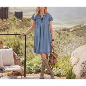 Sundance Catalog Empress Embroidered Tunic Dress Size XL